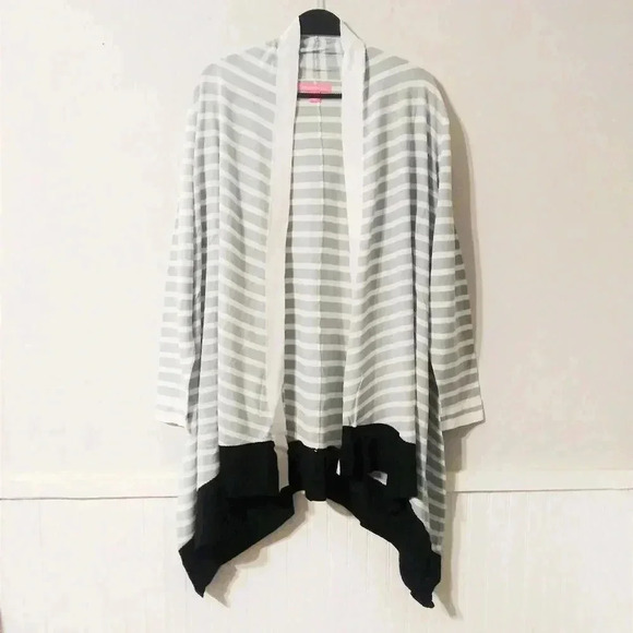NWOT Woman Within Open Striped Cardigan 1X - Picture 1 of 6
